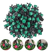 MSDADA 110 Pcs Adjustable Micro Irrigation Drippers Sprinklers Emitter Drip Anti-Clogging Waterin...