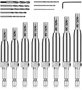 COMOWARE 17pcs VIX Bits Self Centering Drill Bit Set, 1/4" Hex Shank Self Centering Hinge Drill B...