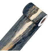 Nuxovilar Dark Textured & Gold Foil Wallpaper Border, Peel and Stick Luxe Wall Trim, 3.94”×16.4 F...