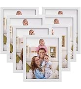 Giftgarden White 8x10 Picture Frame 7 Pack, Modern White Woodgrain 8 by 10 Photo Frames for Wall ...
