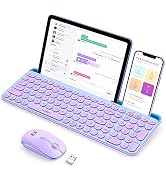 seenda Bluetooth Keyboard and Mouse for iPad, CTU-301 Wireless Multi-Device Connection Bluetooth+...