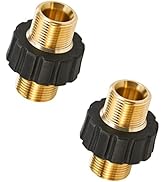 FIXFANS Pressure Washer Adapter Set, M22-14mm Male Fitting to M22-14mm Male Swivel, 5000PSI Press...