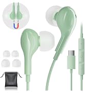 USB C Headphones for iPhone 16 Pro Max Wired Earbuds for iPhone 15/iPad Pro, with Mic Volume Cont...