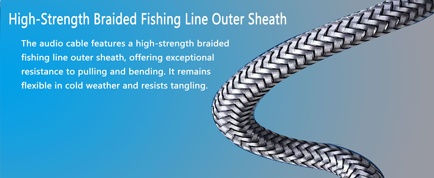 Fishing line braided protective sleeve: high strength, tangle-free