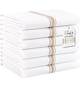 Homaxy Kitchen Towels 6 Pack, 15 x 25 Inch, 100% Ring Spun Cotton Highly Absorbent Dish Towels fo...