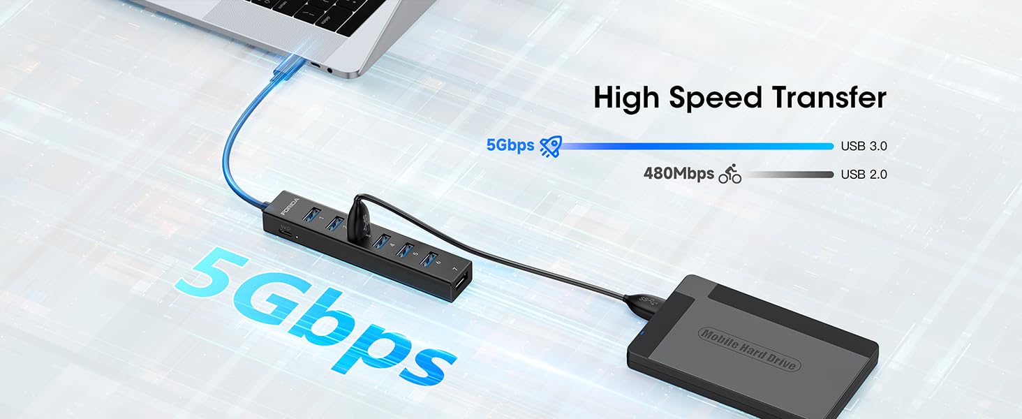 usb splitter 1 in 7 usb a
