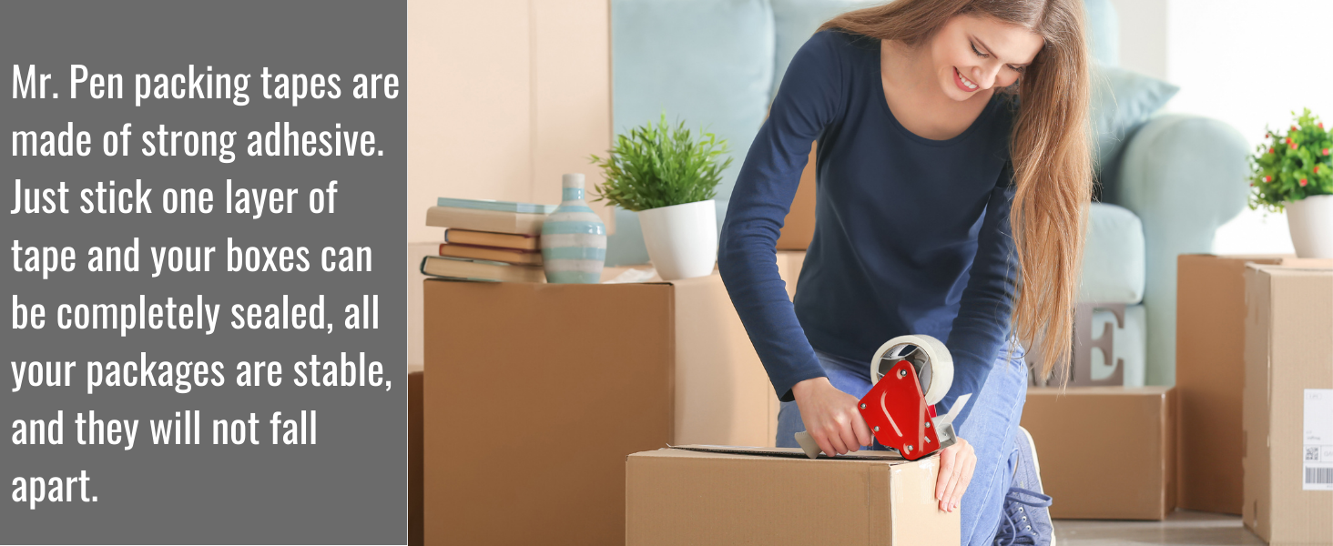 Tape with Dispenser, Packaging Tape, Tape Gun, Clear Packing Tape