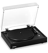 Electrohome Montrose Wireless Vinyl Record Player 2-Speed Belt-Drive Turntable, with Audio-Techni...