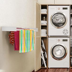 Laundry room drying rack