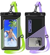 smartlle Floating Waterproof Phone Holder Pouches Cases Covers, IPX8 Cell Phone Water Protectors ...