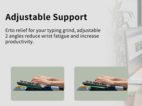 2 in 1 Ergo Comfy Keyboard Pad with Wrist Support —— Where Health Meets Comfy