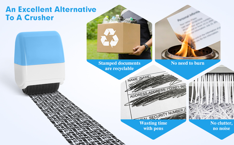 identity theft protection roller stamp