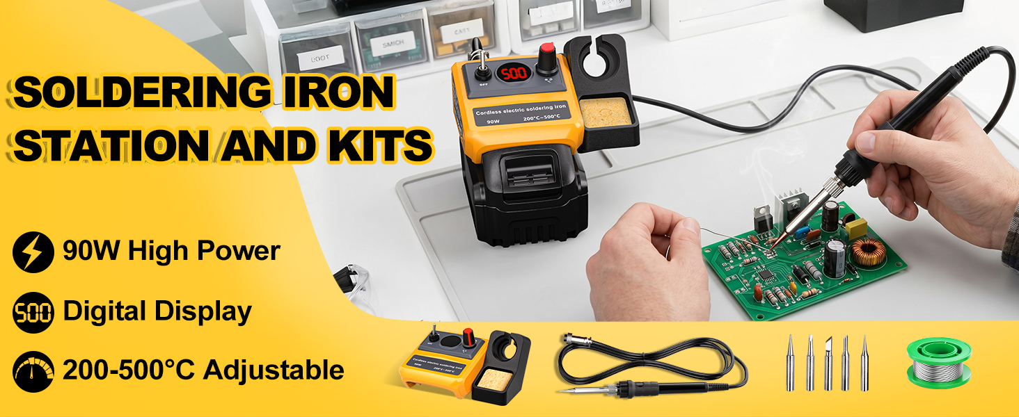 Use Dewalt 18v 20v battery powered Cordless Soldering Station comes with soldering iron kit