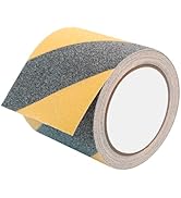 Anti Slip Traction Tape, 4 Inch × 16.4 Ft, Best Grip Yellow and Black for Floor Steps Non Skid Ha...