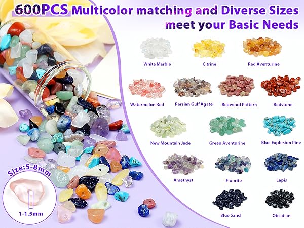 natural chip stone beads