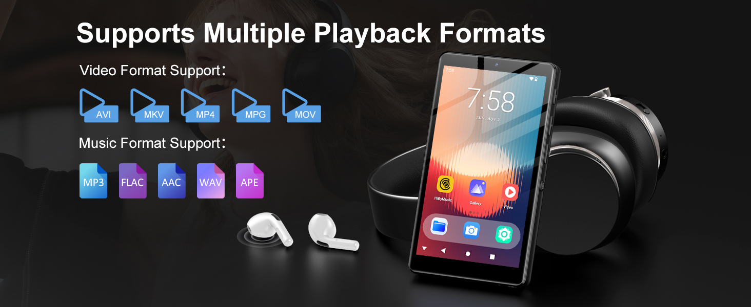 MP3 Player with Bluetooth and WiFi
