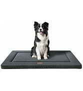 WESTERN HOME Dog Bed for Crate, High Resilience Foam Dog Crate Mat Kennel Pad with Soft Wavy Plus...