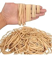 HAIDIBAO Rubber Bands Assorted Sizes Beige Elastic Bands for Office Supply 227g/0.5lbs size10,siz...