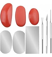 Accfore 3 Sculpture Pottery Molding Scraper Cutter+3 Sizes Rubber Pottery Clay Ribs+3 Clay Detail...