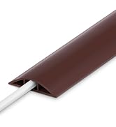 Floor Cable Cover 8FT Brown, Low Profile Wire Cover for Floor, Extension Cord Cover, Cord Cover F...