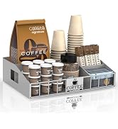 LWSFF Metal Coffee Station Organizer for Countertop - Coffee Bar Organizer with Designable DIY Lo...