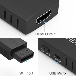 converts Nintendo Wii/Wii U to HDMI