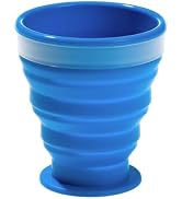 Collapsible Silicone Cup for Camping and Backpacking - Camping Dishware Gear Essentials in Blue (...