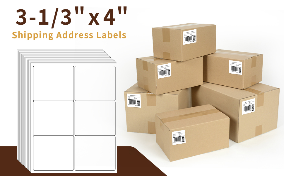 6 up shipping address labels