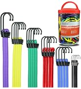Axelord 22 Piece Premium Bungee Cords Assortment Jar with Various Sizes Rope : 10", 18", 24", 30"...