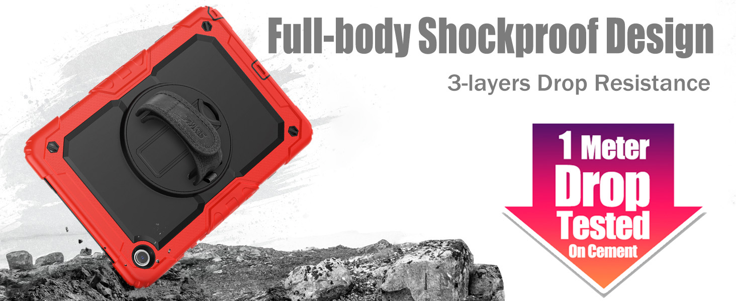 Shockproof case for Samsung Galaxy Tab A11 Plus A9 Plus red