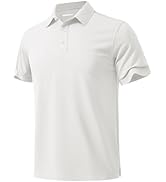 MAGNIVIT Men's Polo Shirt Short Sleeve 3 Button Cotton Pique Casual T-Shirts Moisture Wicking Per...
