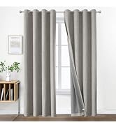Joydeco 100% Blackout Curtains 84 Inch Length 2 Panels Set, Room Darkening Curtains for Bedroom, ...