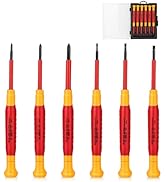 HAUTMEC 6Pcs Small Screwdriver Set 1000V Insulated Screwdriver Set Precision Screwdriver Set, Min...