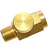 Quickun Pneumatic Brass In-Line Air Flow Regulator Valve, 1/4" NPT Male & Female, Air Pressure Co...