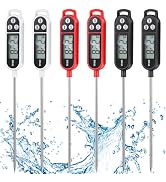 Copkim 6 Pcs Instant Read Meat Thermometer with Long Probe 9.65 Inch Kitchen Cooking Food Candy W...