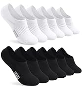 FAYBOX No Show Socks Womens Cushioned Low Cut Invisible Footies for Running Athletic Gym Ankle So...