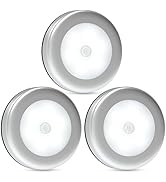 Motion Sensor Light Indoor, 3 Pack Cordless Battery Operated LED Step Night Light Wall Light Stic...