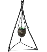 Halloween Decorations Witch Cauldron with Tripod, Realistic Witch's Fireplace, Color-Changing wit...