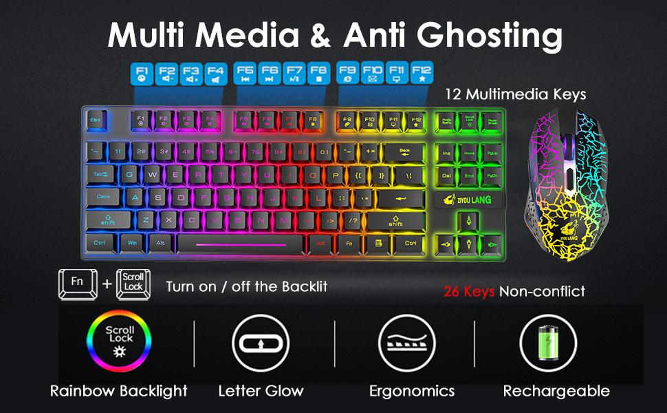 wireless gaming keyboard and mouse