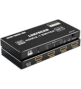 LUKFOCAB HDMI 2.1 Switch 3 in 1 Out, 8K 60Hz, 4K 120Hz, HDCP 2.3, HDR10, CEC, Auto Switching, Com...