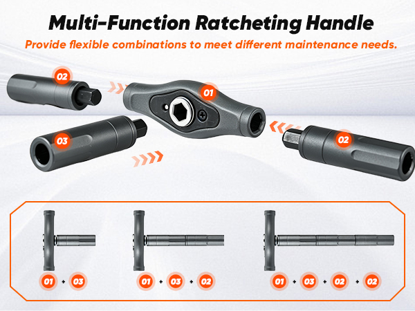 multi-function ratcheting handle