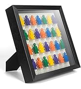 CollectHall Figure Display Case, 11’’ x 11’’ Miniature Storage Case, Shadow Box Frame for Tableto...