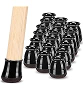 NETRIDDLE 16 PCS Chair Leg Floor Protectors for Hardwood Floors, Furniture Feet Silicone Covers &...