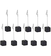 Xiaoyztan 10 Pcs Black Resin Cube Base Alligator Clip Note Card Table Stand Holder for Wedding Pa...