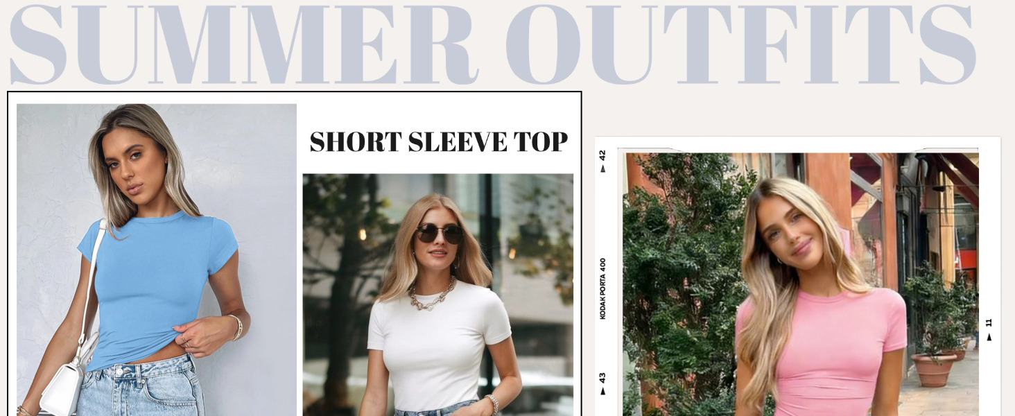 women fitted shirts short sleeve tops summer clothes