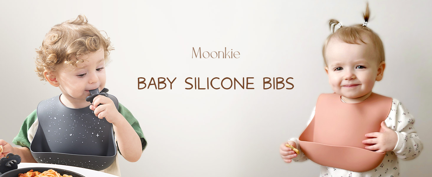 Moonkie Baby Silicone Bibs