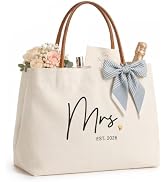 Ugiftcorner Bridal Shower Gifts Bride Tote Bag for Bride to Be, Future Mrs | Engagement Gift for ...