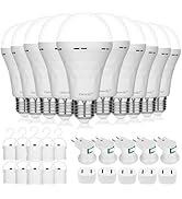 Ostwiki 10 Pack Rechargeable Emergency Light Bulbs,Battery Operated Backup Light Bulb for Power O...