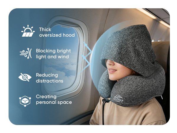 hooded travel pillow