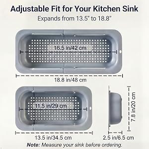 Adjustable Fit for Your Kitchen Sink